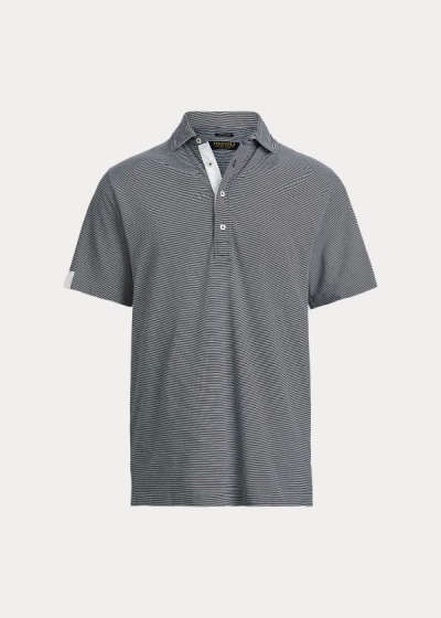 Polos Ralph Lauren Hombre Azul Marino / Blancos - Classic Fit Stretch Lisle - HMGNT9250